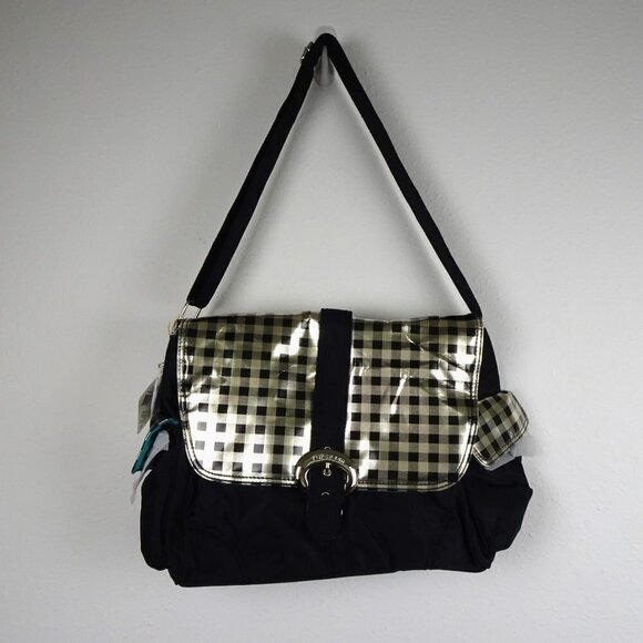 Kalencom Baby Diaper Bag Infant Black Gold + Bottle Bag Zip Pouch Changing Pad - Picture 2 of 13